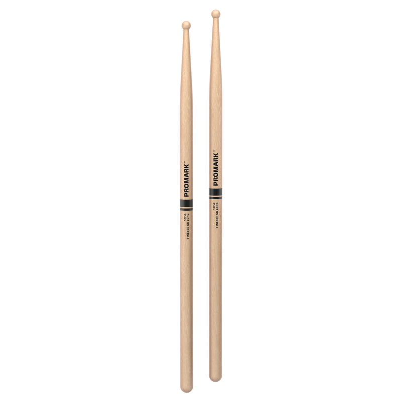 ProMark Finesse 5B Long Maple Drumstick, Small Round Wood Tip