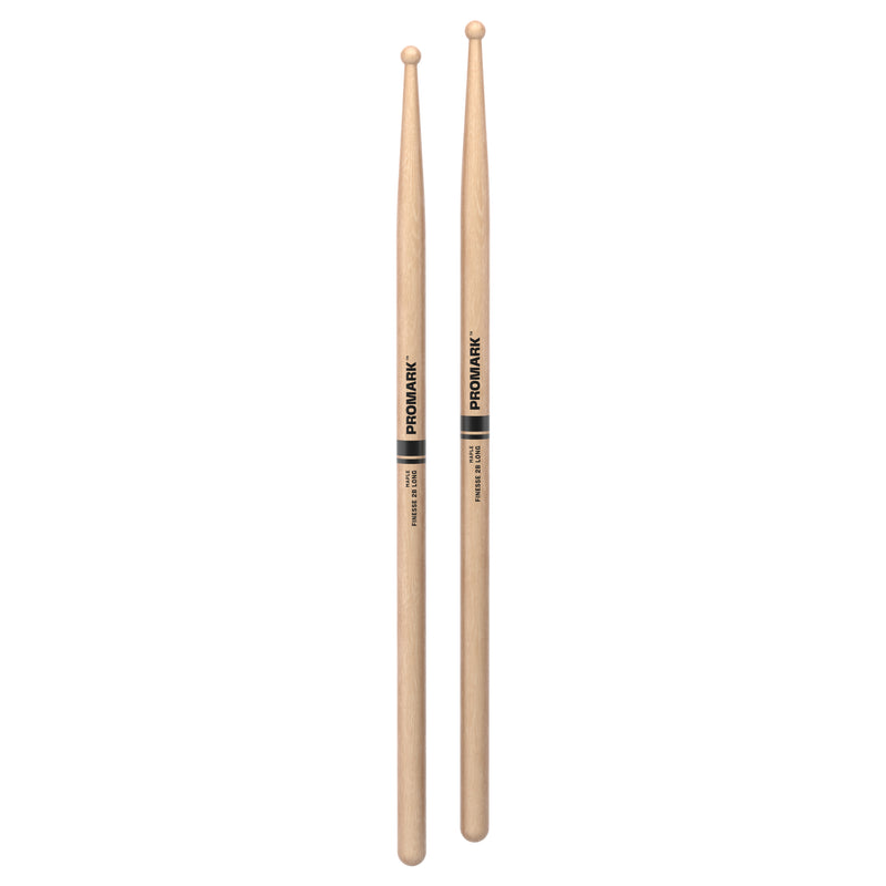 ProMark Finesse 2B Long Maple Drumstick, Small Round Wood Tip