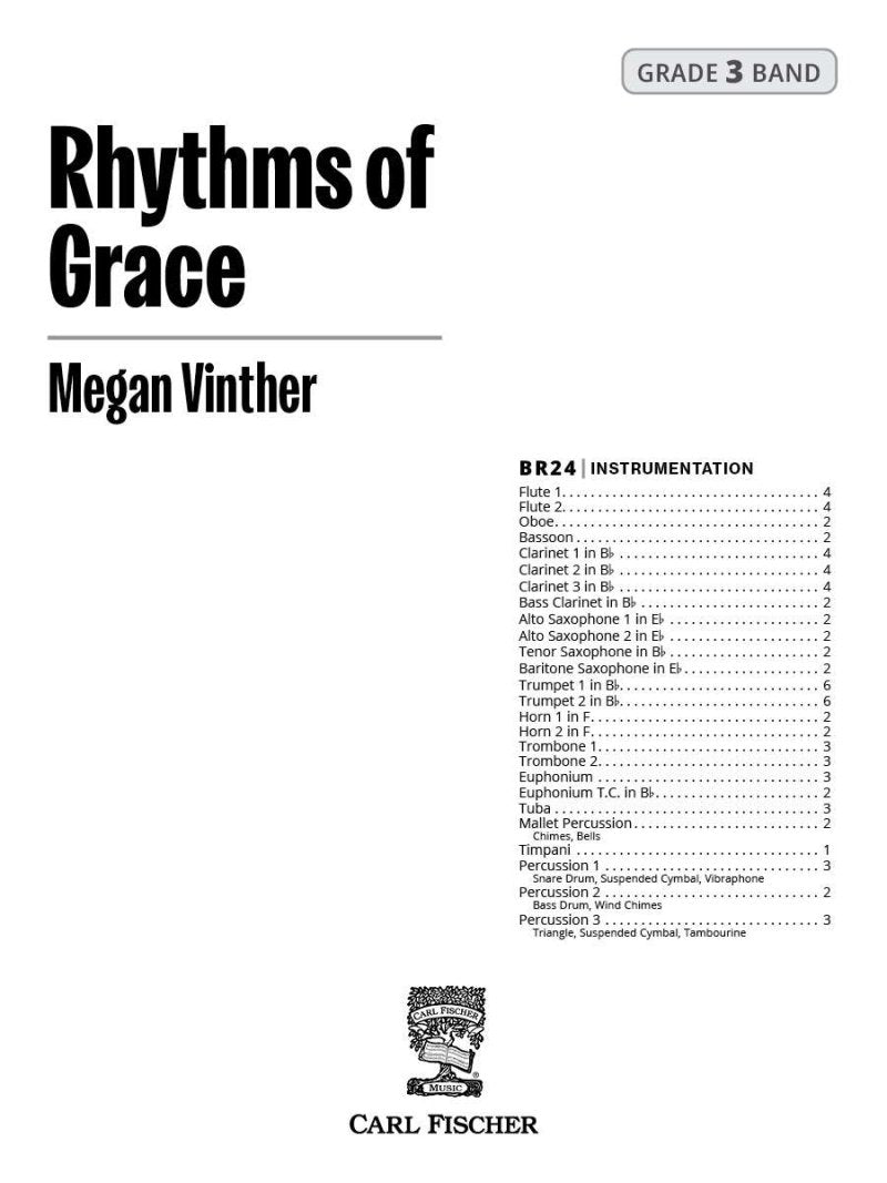 Rhythms of Grace for Concert Band Cb3 Score