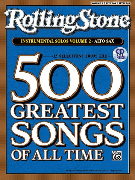 Rolling Stone Selections Inst Solos 2 Alto Sax Bk/Cd