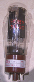 Ruby Tubes Ruby 5U4G Rectifier Tube China (large bottle - old style)