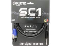 Klotz SC-1 Speaker Cable black 1m 2x1,5mm² speakON 2 - Jack 2p