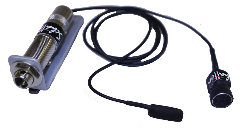 Schatten Design Schatten Bj-02 M-Kit provides the M Condenser Mic and lead cable, 2 Channel Mini Pre 2, new 1/4'' jack and a 1/4'' Stereo Connector Cable.