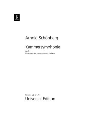 Schoenberg - Chamber Symphony No 1 Op 9 Score Arr Webern