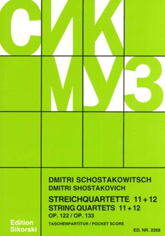 Shostakovich - String Quartets Nos 11-12 Study Score