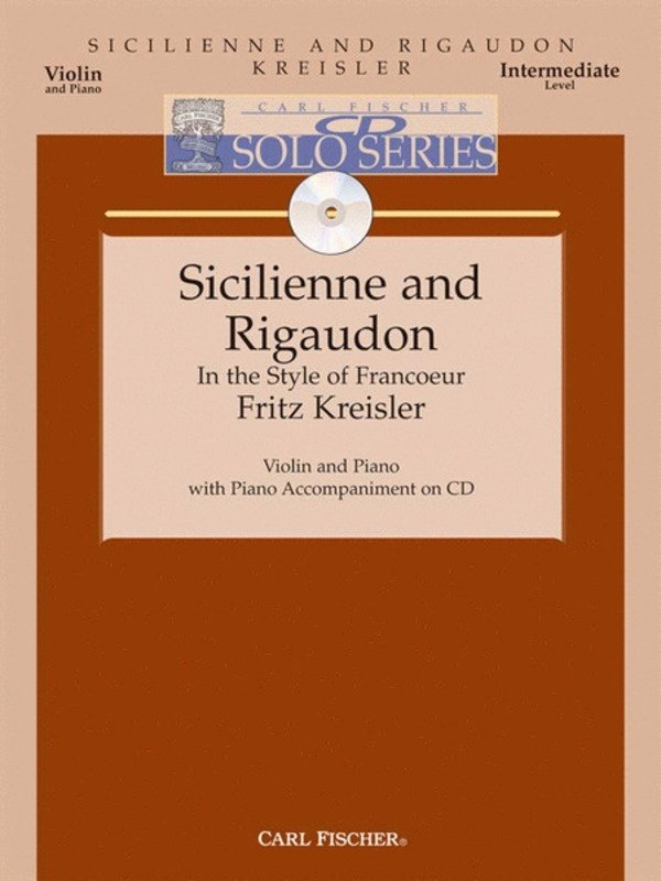Sicilienne and Rigaudon Vln/Pno Bk/Cd