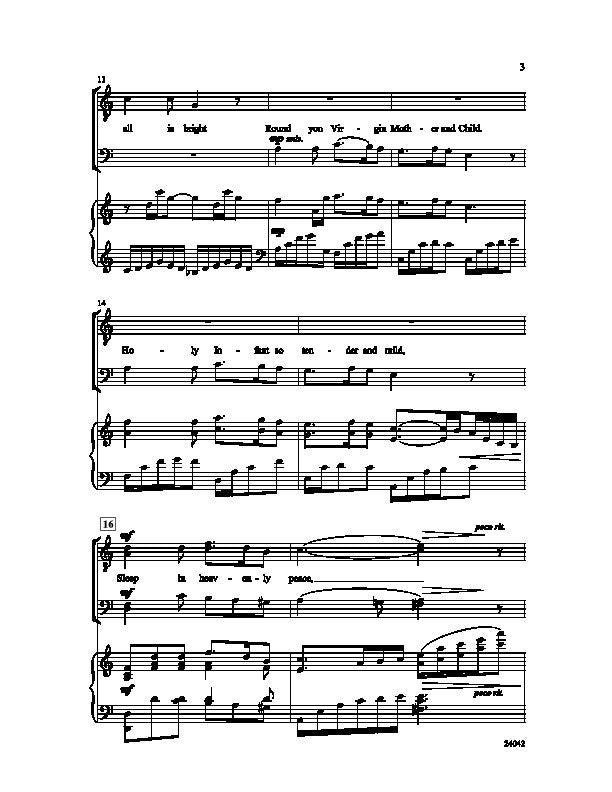 Silent Night Ttbb/Piano