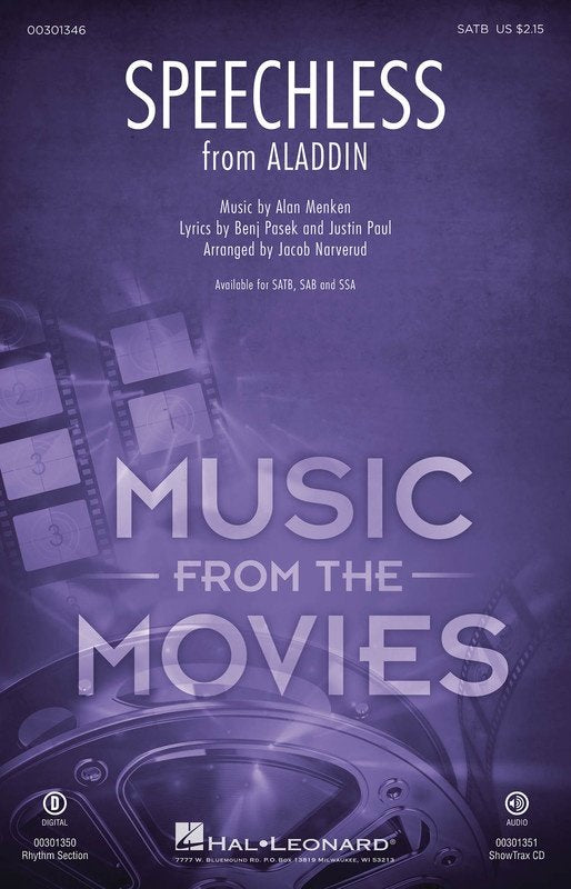 Speechless from Aladdin SATB