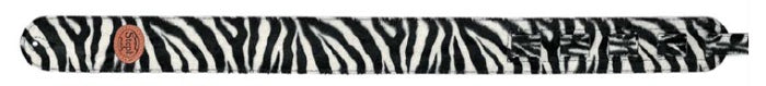 Steph Accessories Animal Series, Animal Fabric top, split leather back, 6 cm wide strap - Zebra