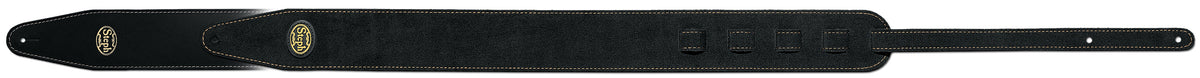 Steph Accessories Cow split leather on one side Strap, suede on the other side, Steph logo on both sides - Black/Black