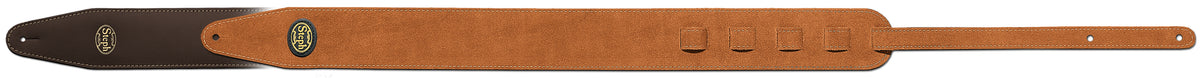 Steph Accessories Cow split leather on one side Strap, suede on the other side, Steph logo on both sides - Brown/Honey