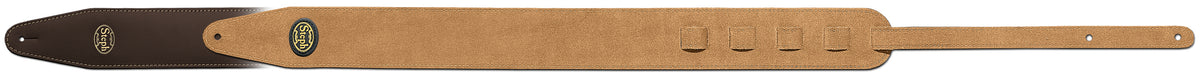 Steph Accessories Cow split leather on one side Strap, suede on the other side, Steph logo on both sides - Brown/Tan
