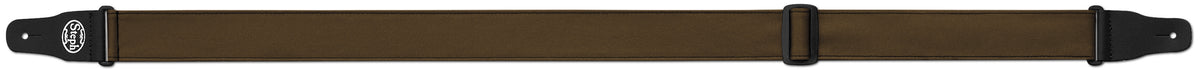 Steph Accessories Folded leathercrest Strap synthetic top, polywebbing back, split leather ends, slide adjustment, 5cm wide - Brown