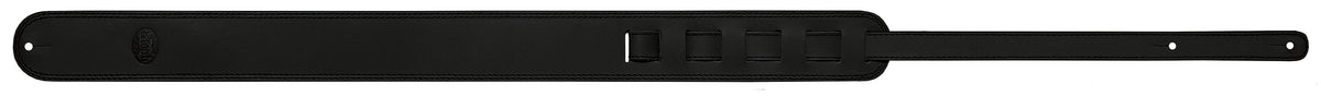 Steph Accessories Old vintage leather strap , dual contrast stitch , embossed Steph logo , 6 cm wide - Black