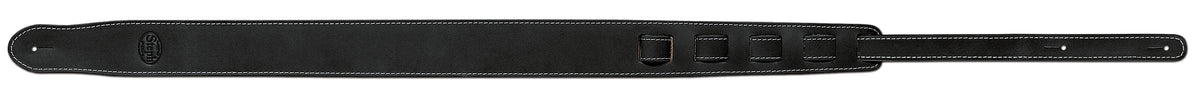Steph Accessories Old vintage leather top Strap, suede back, 5,5cm wide - Black
