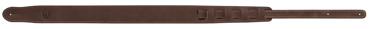 Steph Accessories Old vintage leather top Strap, suede back, 5,5cm wide - Brown