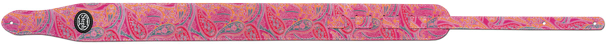 Steph Accessories Paisley Guitar strap, Fushia.