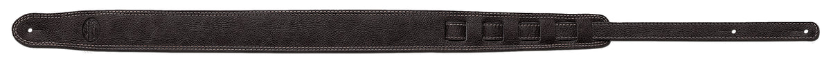 Steph Accessories Soft , thick cowhide pull up strap leather top, suede back, dual contrast stitch, 5,5 cm wide - Brown