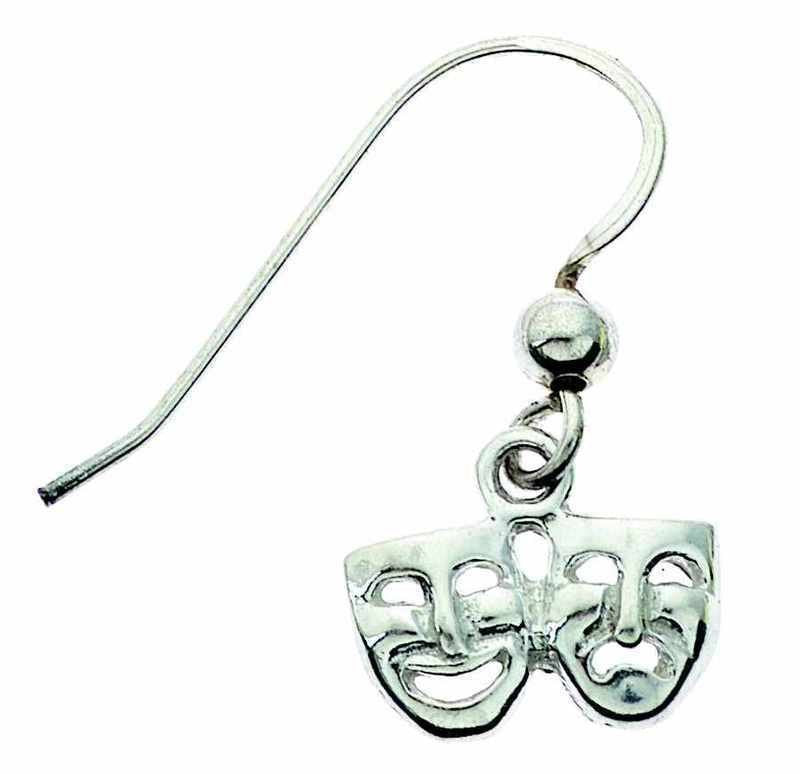 Sterling Silver Earring Comedy Tragedy