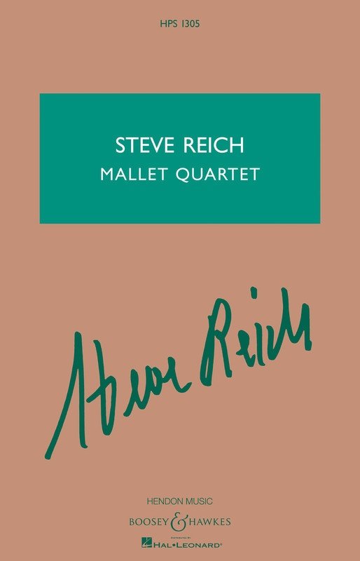 Steve Reich Mallet Quartet Study Score