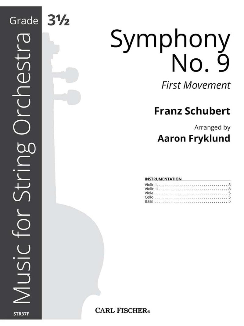 Symphony No 9 (1St Mvt) for String Orchestra So3.5 Score