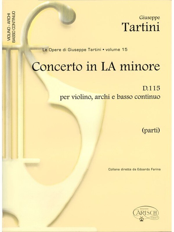 Tartini - Concerto A Minor Violin/Strings/Bc Parts
