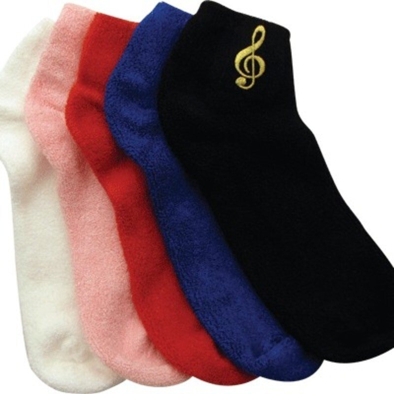 Terry Socks G Clef Black