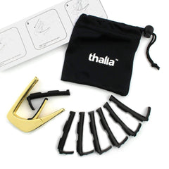 Thalia Blue Abalone Exotic Shell Capo in 24K Gold