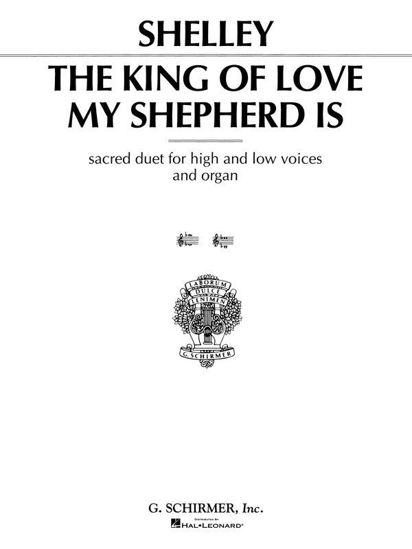 The King of Love My Shepherd Is Vocal Duet High/Low