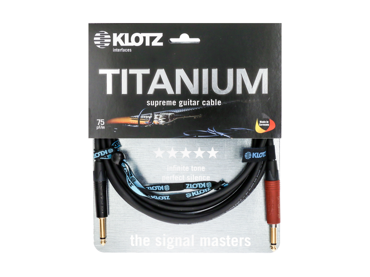 Klotz Titanium Instr. Cable 3m  Jack 2p - Jack 2p.