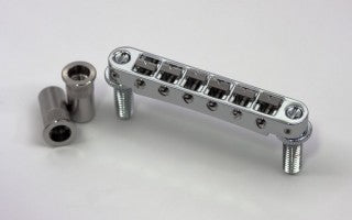 TonePros Tone Pros Bridge (Large post Metric, notched) Antique Silver