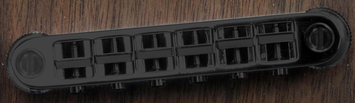 TonePros Tune-O-Matic Bridge Metric (Large Posts/Notched Saddles) Satin Gold