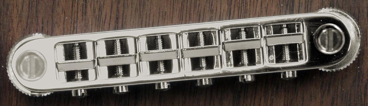 TonePros Tune-O-Matic Bridge Metric (Large Posts/Notched Saddles) Satin Gold