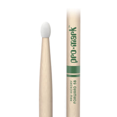 ProMark Classic Forward 5B Raw Hickory Drumstick, Oval Nylon Tip