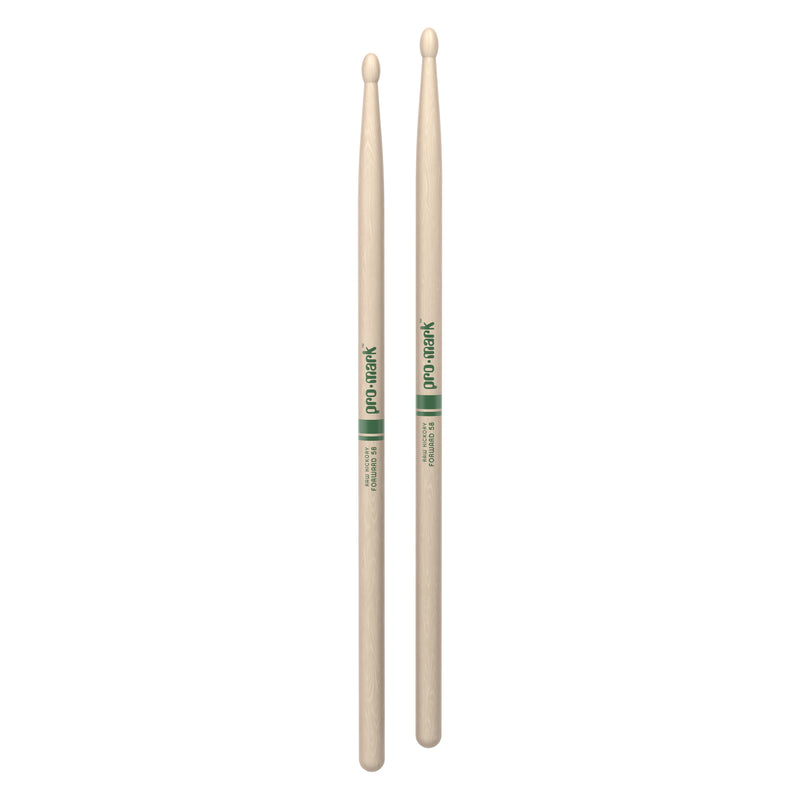 ProMark Classic Forward 5B Raw Hickory Drumstick, Oval Wood Tip