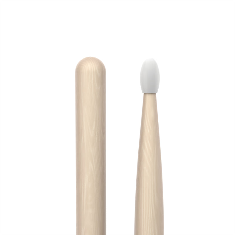 ProMark Classic Forward 7A Raw Hickory Drumstick, Oval Nylon Tip