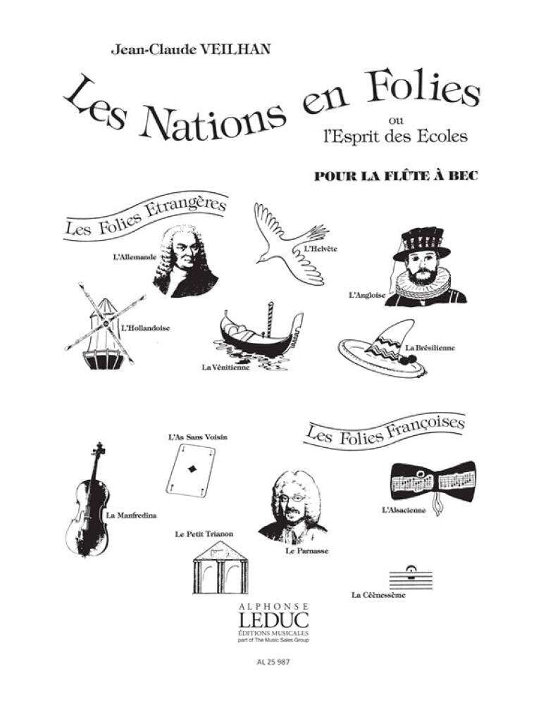 Veilhan - Les Nations En Folies for Treble Recorder Solo