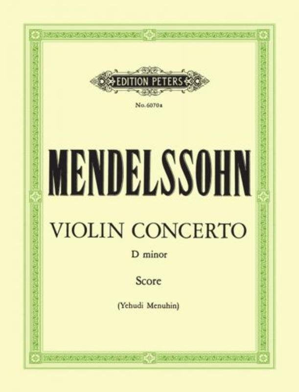 Violin Concerto D Min Ed Menuhin Score