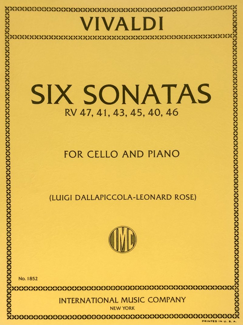 Vivaldi - 6 Sonatas Cello/Piano