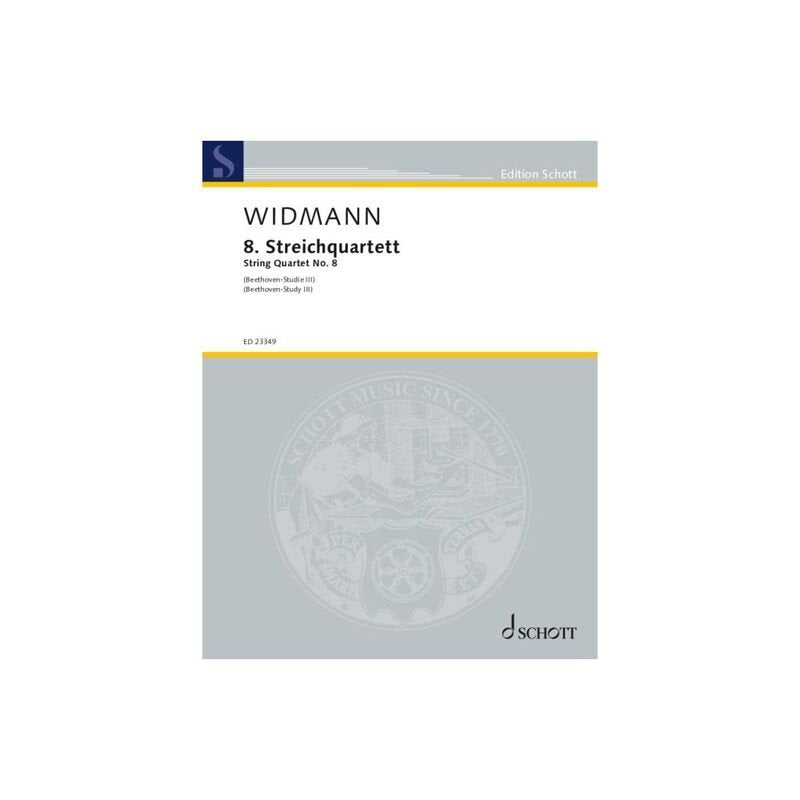 Widmann - String Quartet No 8 Sc/Pts
