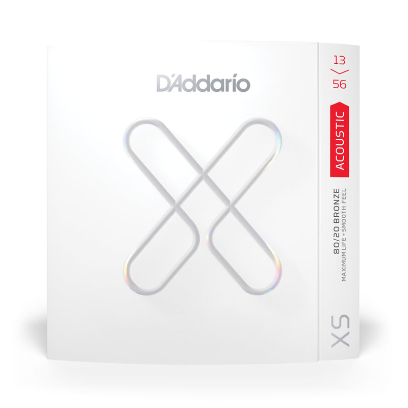 D'Addario 13-56 Medium, XS 80/20 Bronze Coated Acoustic Guitar Strings