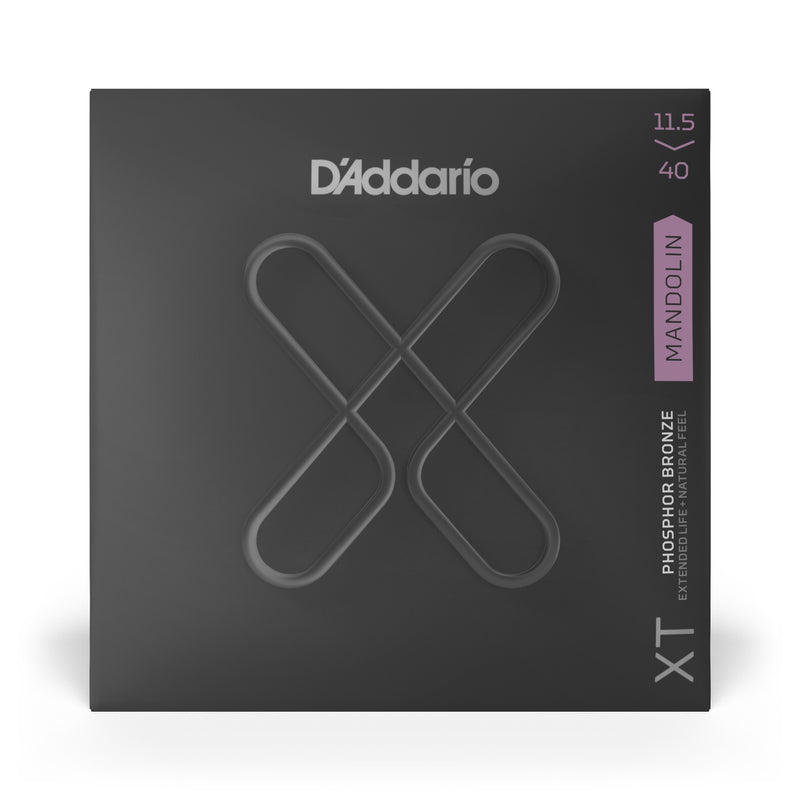 D'Addario XTM11540 XT Phosphor Bronze Mandolin Strings, Custom Medium, 11.5-40