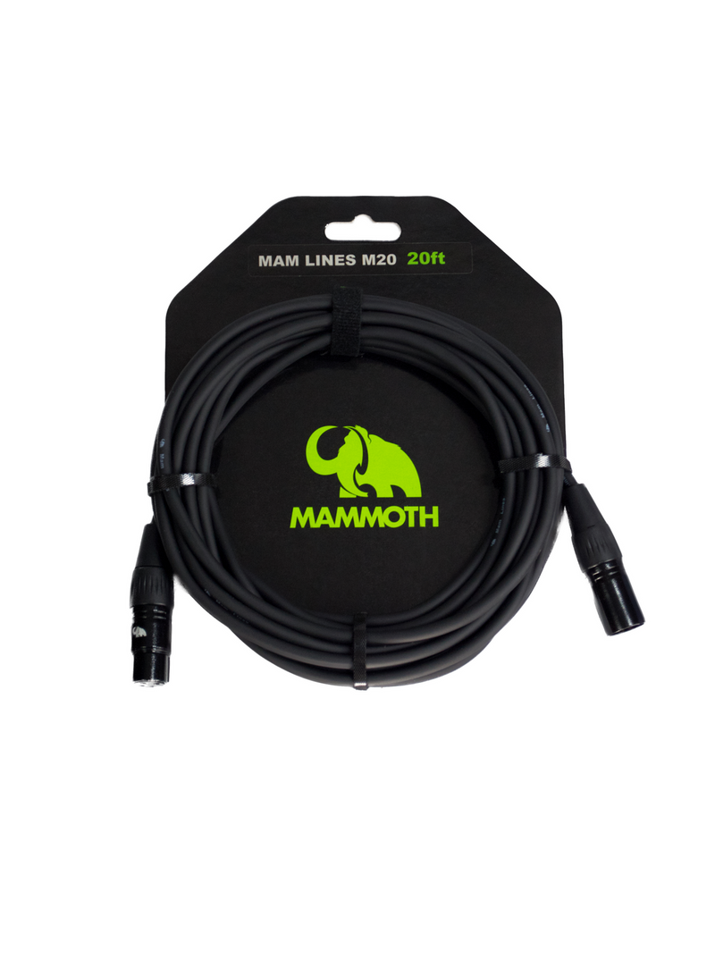 Mammoth Lines M20 20ft Mic Cable XLR to XLR.