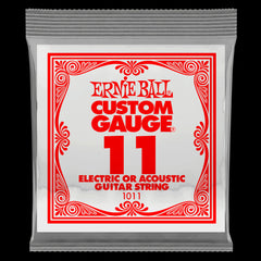 6 x Ernie Ball .011 Electric Guitar Single String Plain