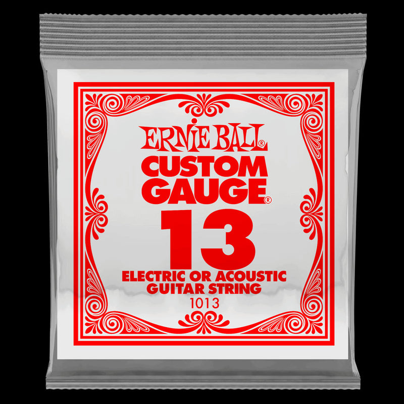 6 x Ernie Ball .013 Plain Guitar Single String