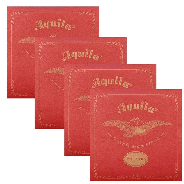 4 x  Aquila Red Series Tenor 4th(Low-G) Unwound Single Ukulele String