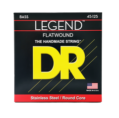 DR FL5-45 LEGEND - Polished Flatwound Stainless Steel: 5-String Medium 45-125