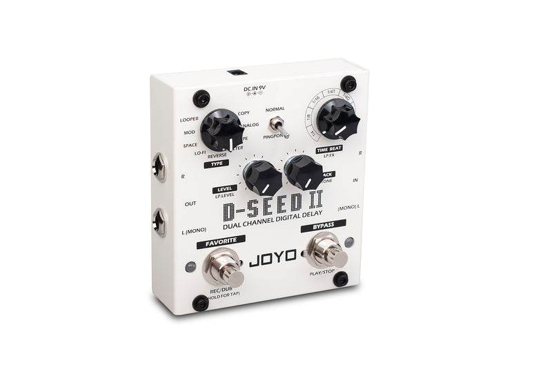 JOYO D-SEED II Dual Channel Digital Delay Guitar Effects Pedal