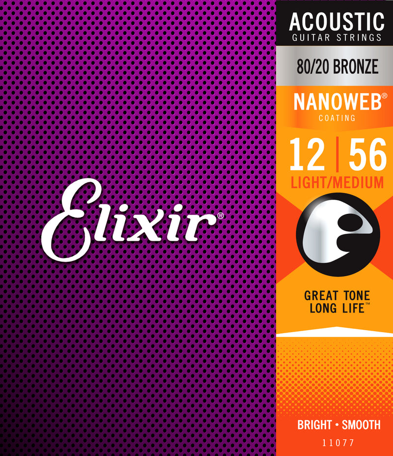 Elixir 11077 Nanoweb 80/20   Light-Med 12-56