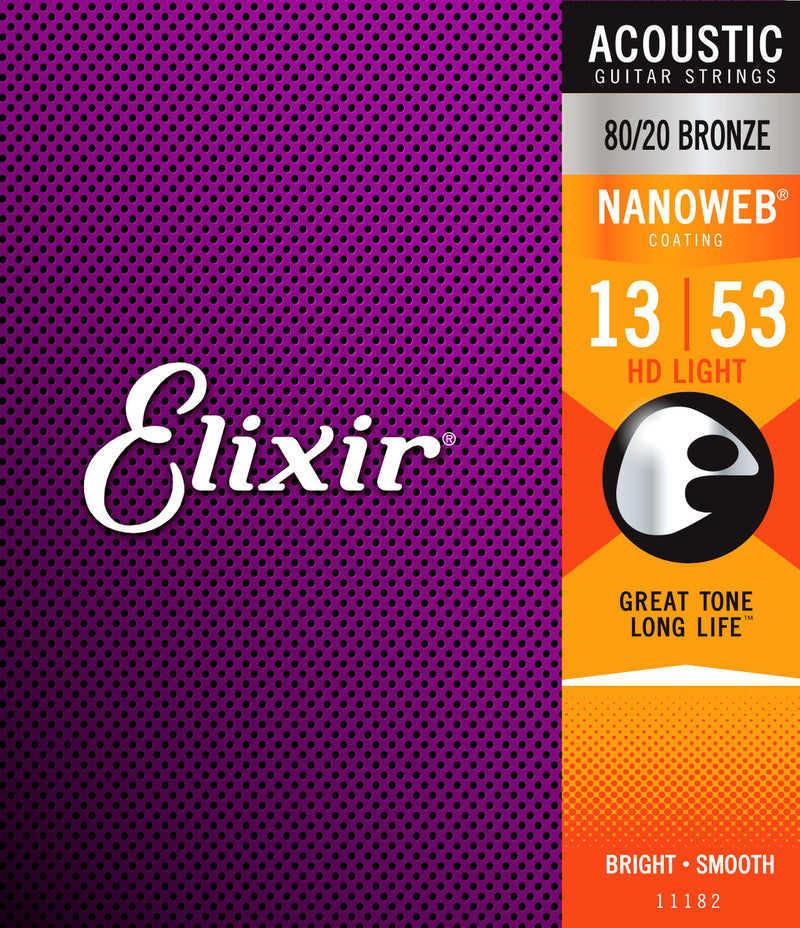 Elixir 11182 Nanoweb 80/20   HD Lite 13 - 53 Strings